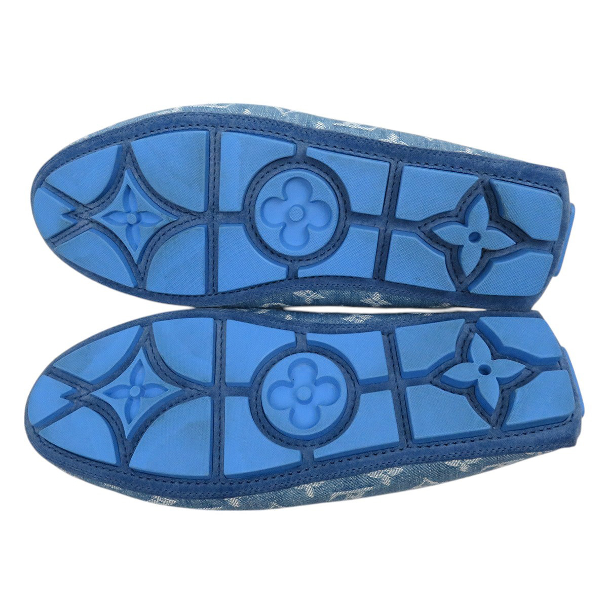 ルイヴィトン LV ドライバー ライン ローファー モノグラム メンズ ブルー LOUIS VUITTON 中古 【アパレル?小物】