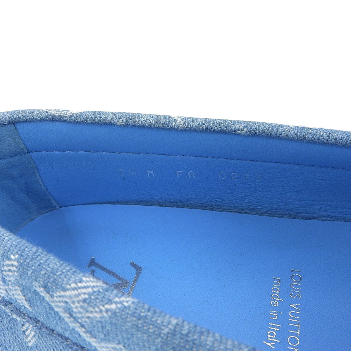 ルイヴィトン LV ドライバー ライン ローファー モノグラム メンズ ブルー LOUIS VUITTON 中古 【アパレル?小物】