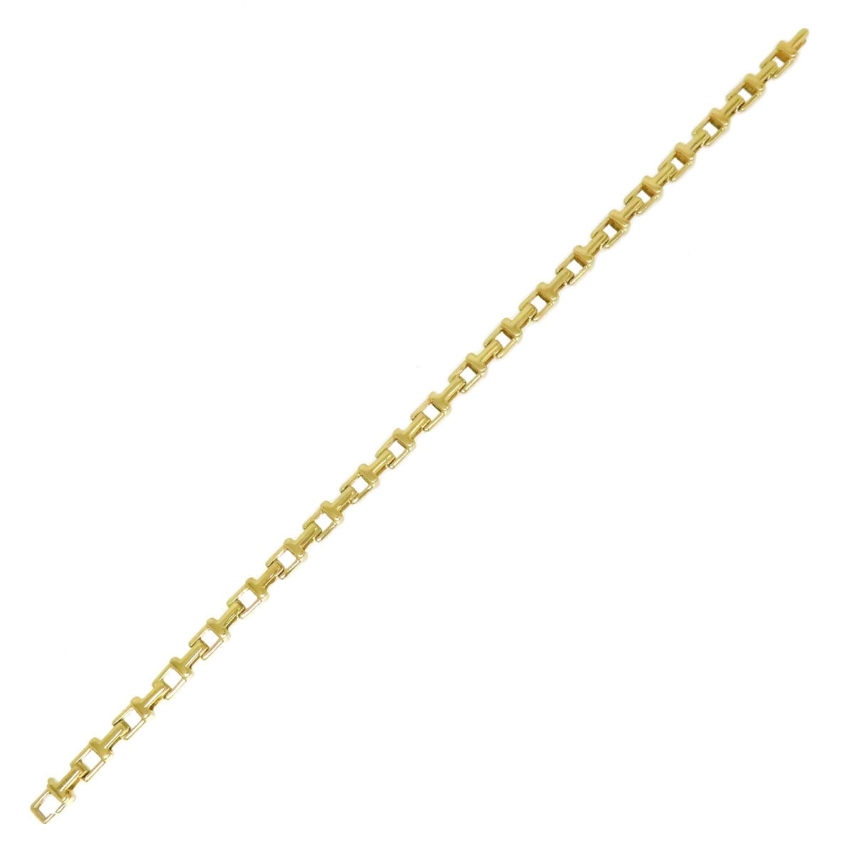 ティファニー Tナロー チェーン ブレスレット #17 Au750 (K18YG) レディース TIFFANY&Co. [美品] 中古 【ジュエリー】