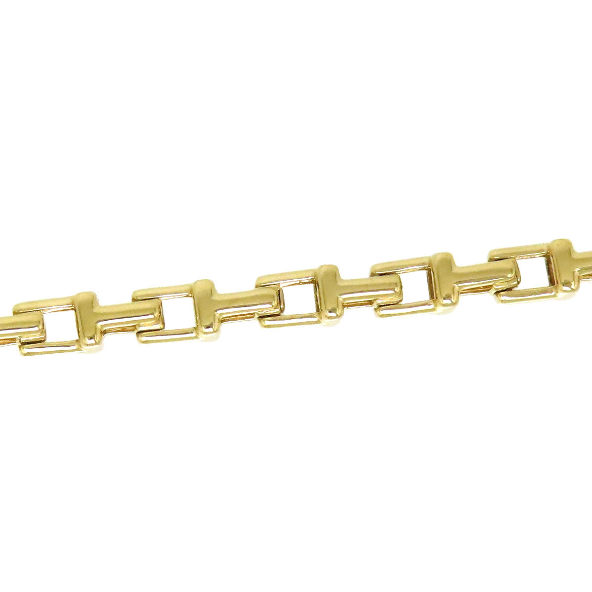 ティファニー Tナロー チェーン ブレスレット #17 Au750 (K18YG) レディース TIFFANY&Co. [美品] 中古 【ジュエリー】