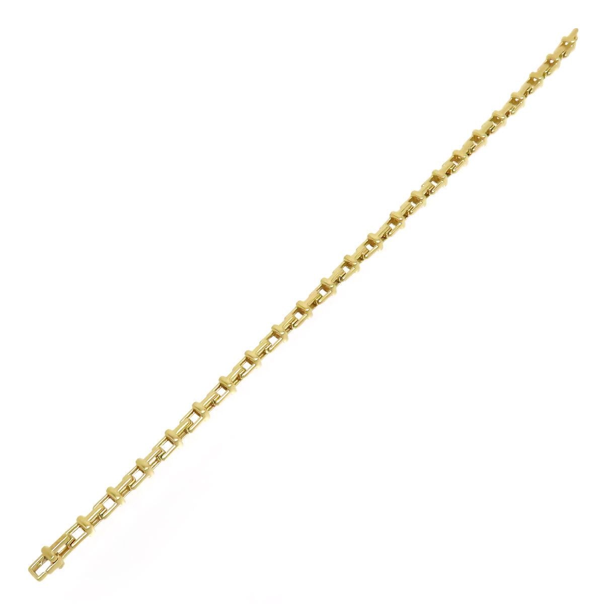 ティファニー T ナロー チェーン ブレスレット #18.5 AU750 (K18YG) レディース TIFFANY&Co. [美品] 中古 【ジュエリー】