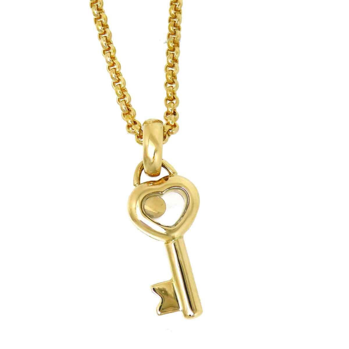ショパール ハッピーダイヤモンド ハートキー ネックレス 79/2436 750 (K18YG) レディース Chopard [美品] 中古 【ジュエリー】