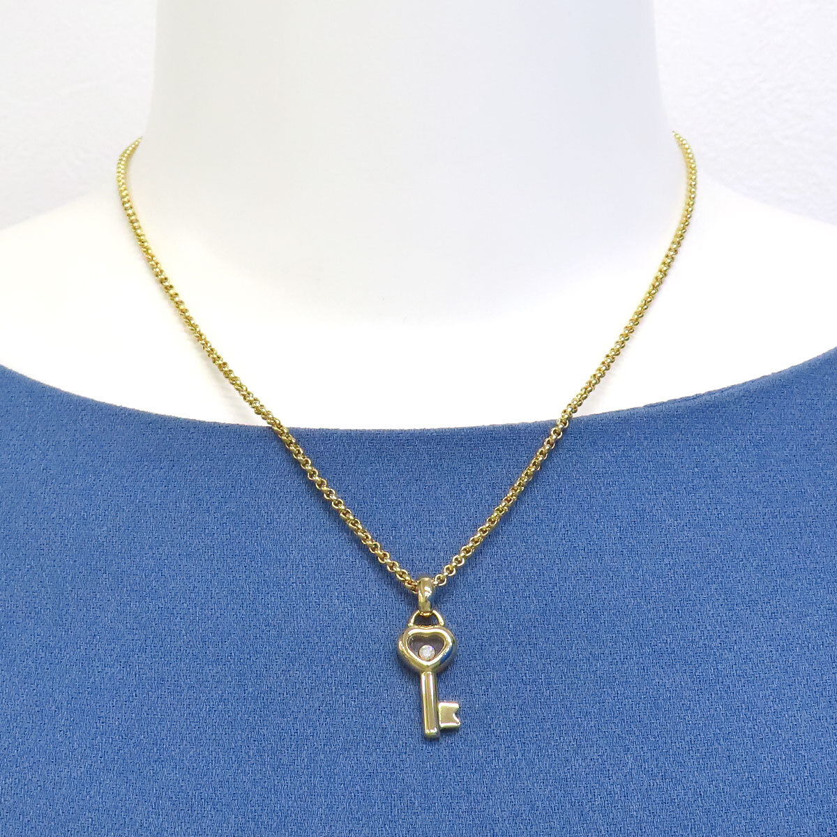 ショパール ハッピーダイヤモンド ハートキー ネックレス 79/2436 750 (K18YG) レディース Chopard [美品] 中古 【ジュエリー】