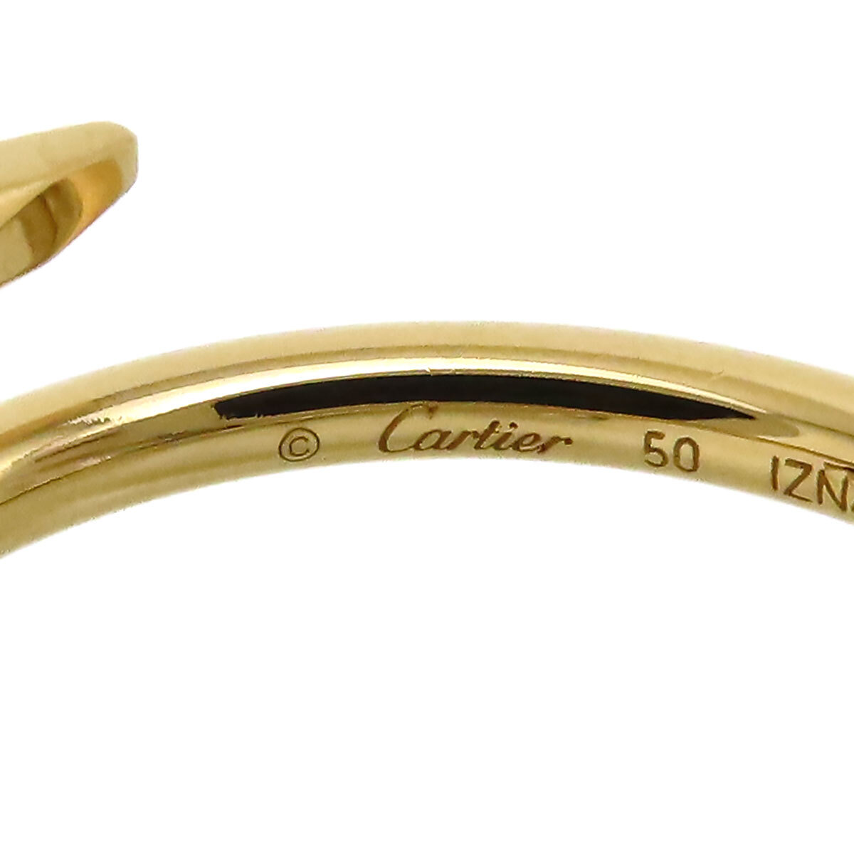 カルティエ ジュスト アン クル リング SM #50 B4225950 Au750 (K18YG) レディース CARTIER 中古 【ジュエリー】