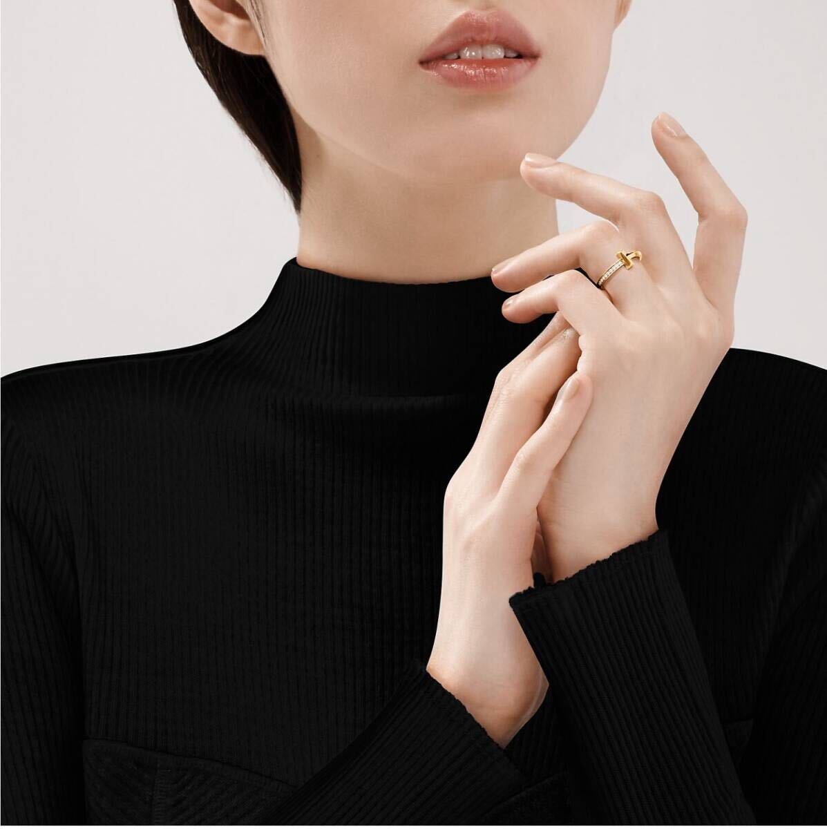 TIFFANY＆CO◎未使用￥39萬◎T1 ダイヤ & 18Kイエローゴールドリング