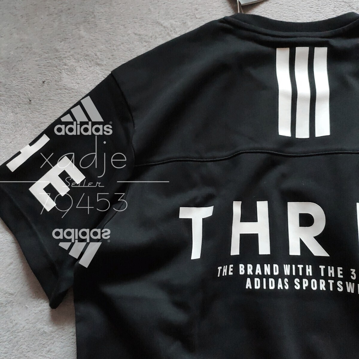 新品 正規(guī)品 adidas アディダス 2枚セット 半袖 プリント Tシャツ ゴルフにもオススメ 黒 ブラック 黃 イエロー系 25新作 定価 9900円 L