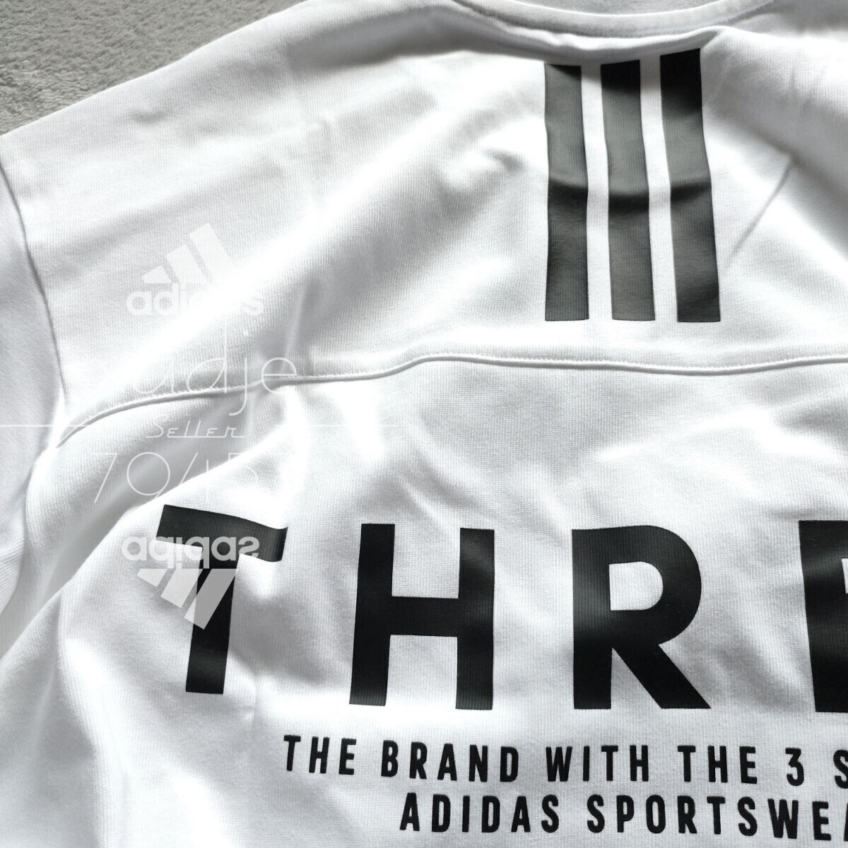 新品 正規(guī)品 adidas アディダス 2枚セット 半袖 プリント Tシャツ ゴルフにもオススメ 黒 ブラック 白 ホワイト 25新作 定価 9900円 M