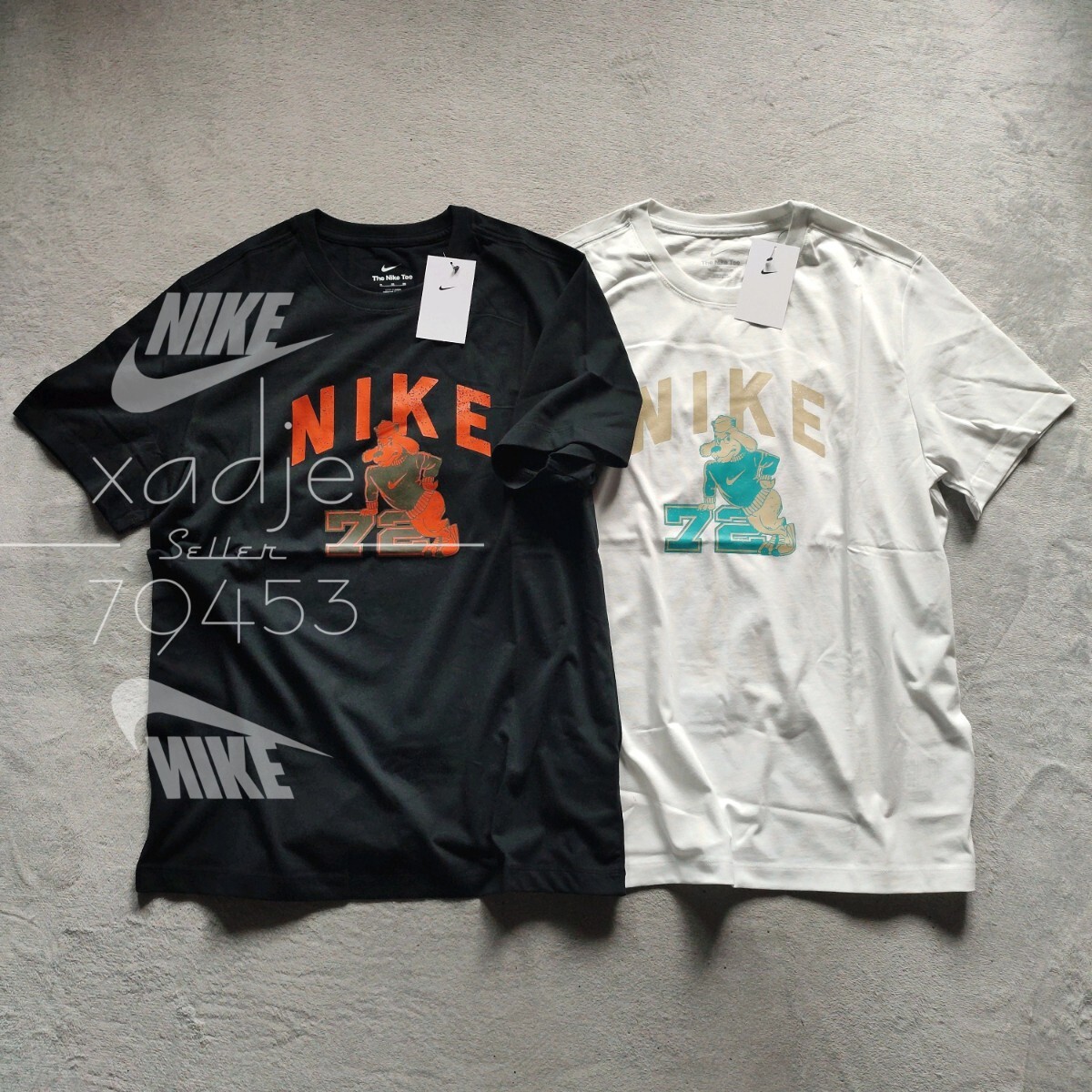 新品 正規(guī)品 NIKE ナイキ チームナイキ ロゴ プリント 半袖 Tシャツ 2枚セット 白 ホワイト 黒 ブラック 25新作 定価 9460円 XL