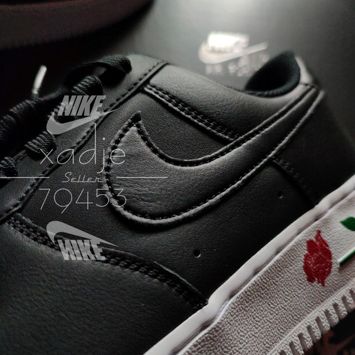 新品 正規(guī)品 NIKE ナイキ AIR FORCE1 LOW エアフォース1 ロー LX ローズ 黒 ブラック 白 赤 定価 19800円 28cm US10 エコバッグ 箱付き