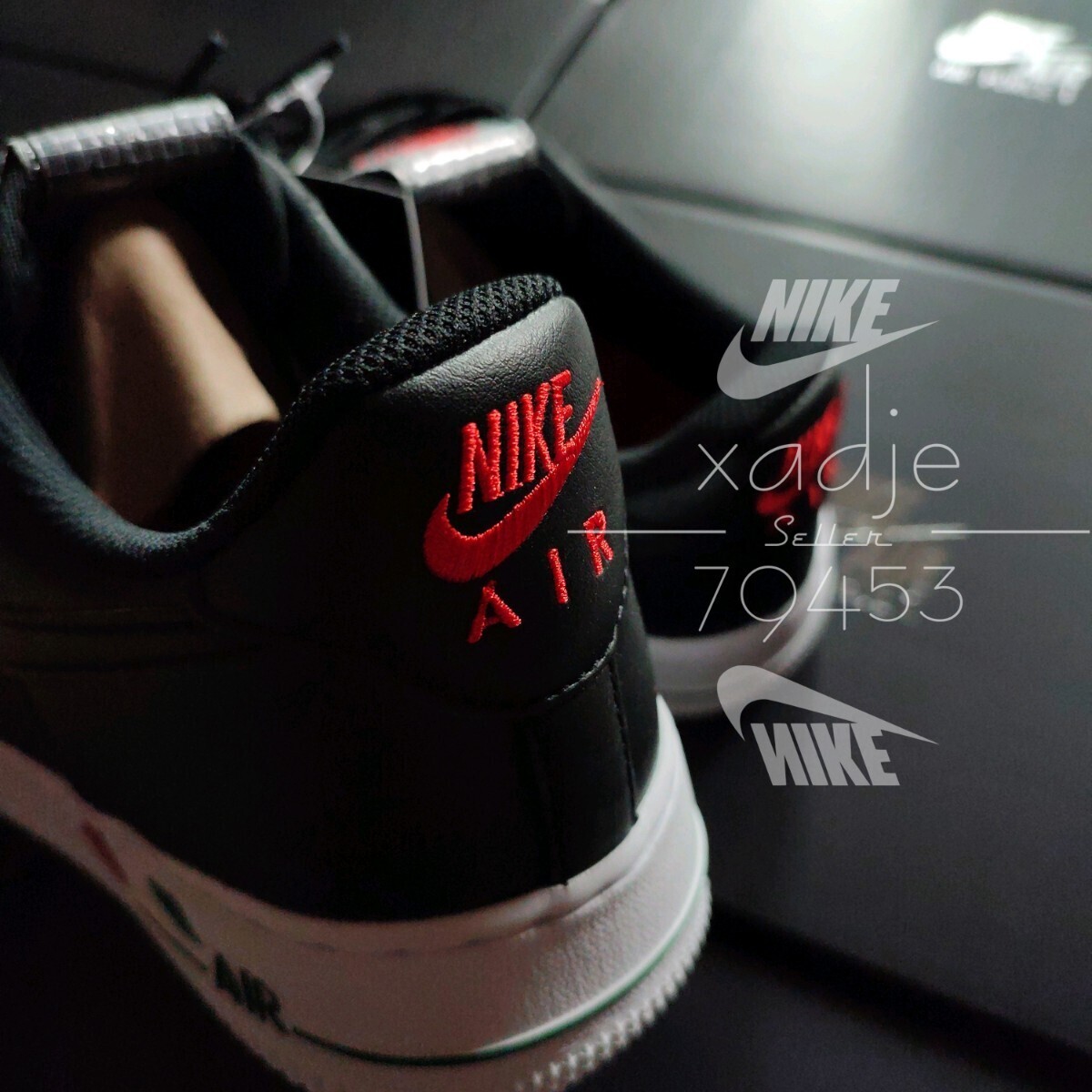 新品 正規(guī)品 NIKE ナイキ AIR FORCE1 LOW エアフォース1 ロー LX ローズ 黒 ブラック 白 赤 定価 19800円 28cm US10 エコバッグ 箱付き