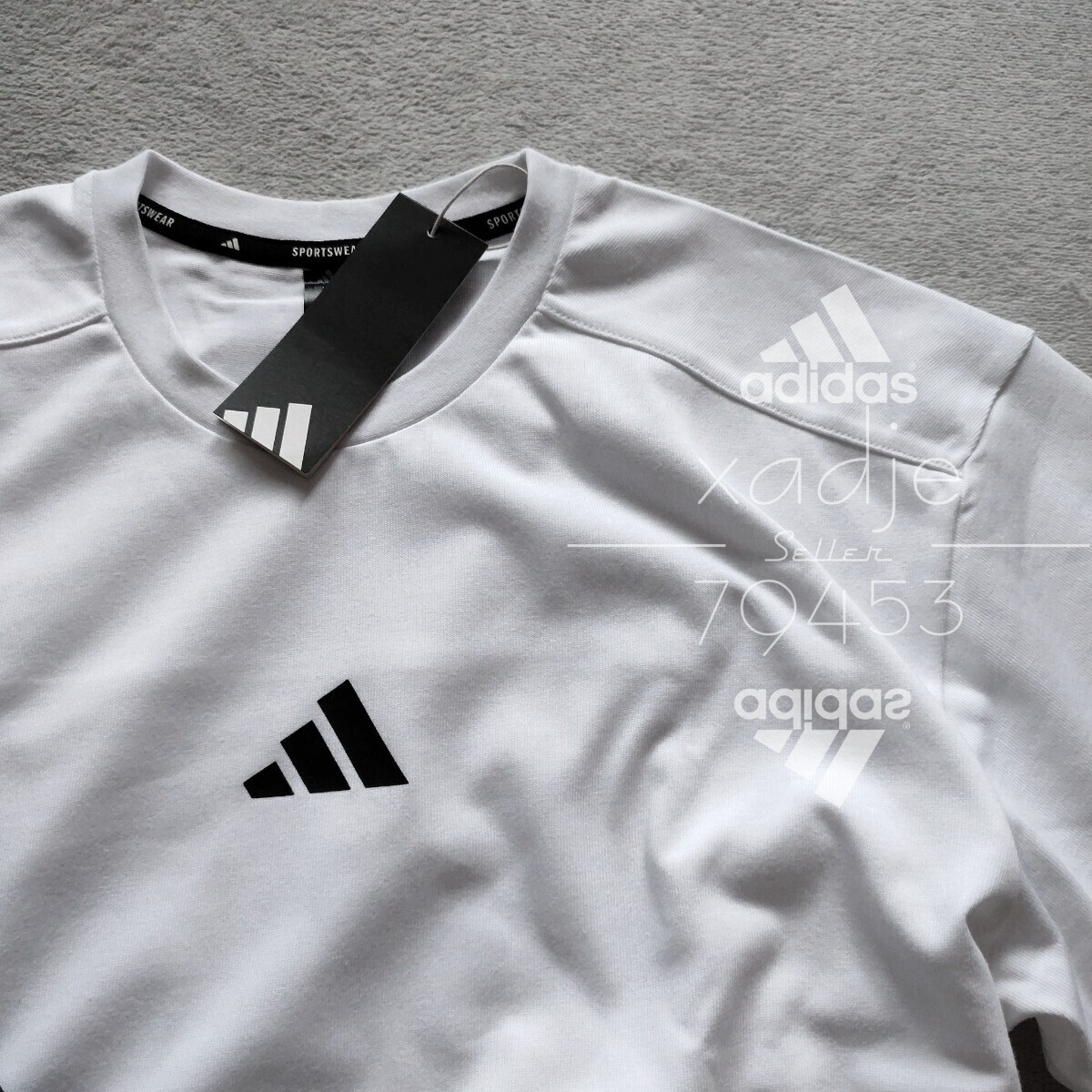 新品 正規(guī)品 adidas アディダス 上下セット Tシャツ ナイロン ハーフパンツ セットアップ 白 ホワイト 黒 グレー 定価11000円 ゆるめ XL