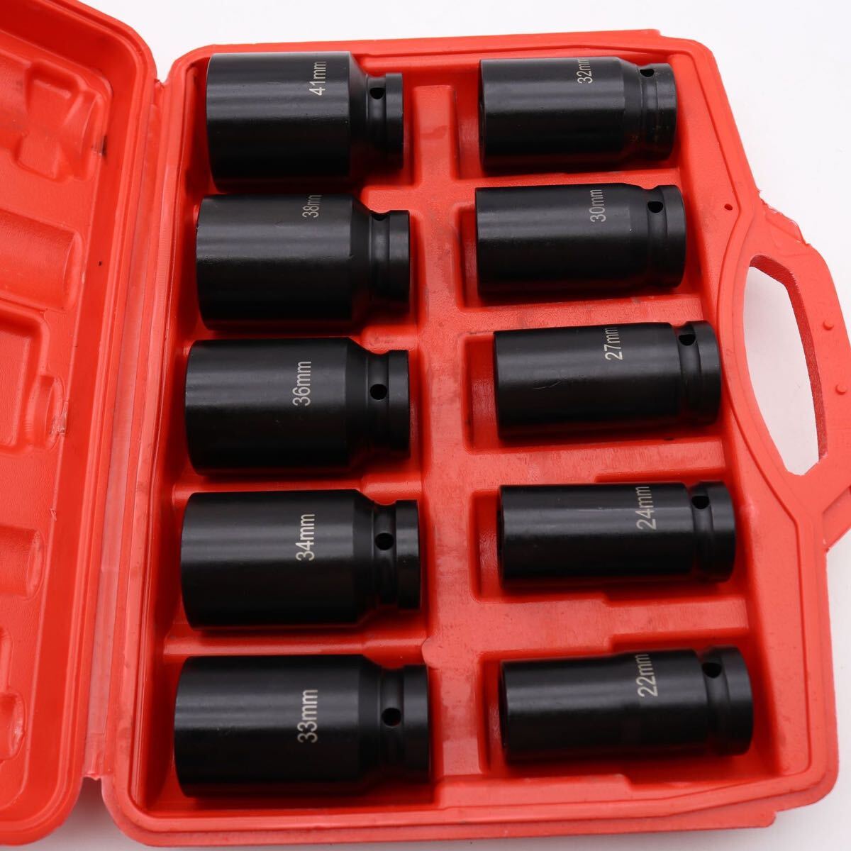 新作新品差込角3/4インチ19mm 10本組インパクトソケットハブロックナットディープソケットコマ高 76-80mm22/24/27/30/32/33/34/36/38/41mm