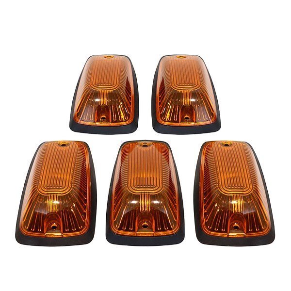 12V LED ルーフマーカー デューリーマーカー 5個(gè)セット シボレー ハマー風(fēng) オフロード SUV アンバー オレンジ ルーフライトT10 ソケット付