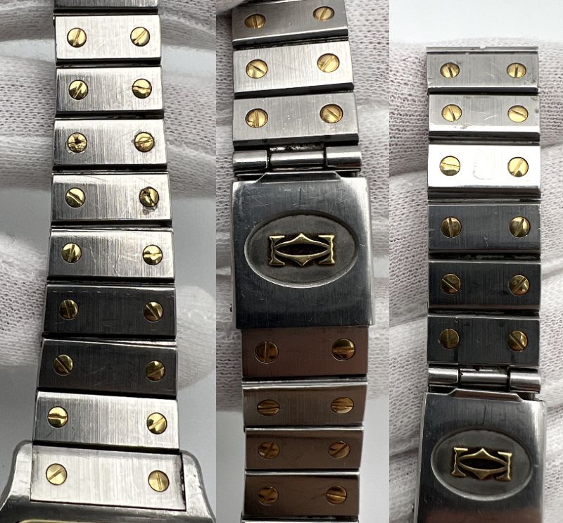  работа товар Cartier Cartier солнечный to ska reK18 750 SS нержавеющая сталь белый циферблат самозаводящиеся часы наручные часы Old начальная модель Vintage 