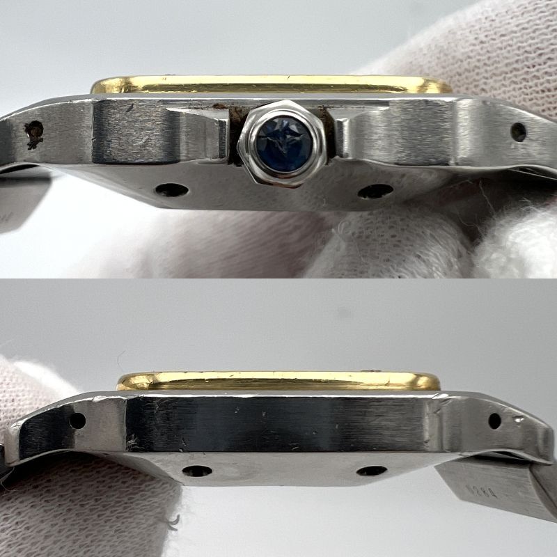  работа товар Cartier Cartier солнечный to ska reK18 750 SS нержавеющая сталь белый циферблат самозаводящиеся часы наручные часы Old начальная модель Vintage 