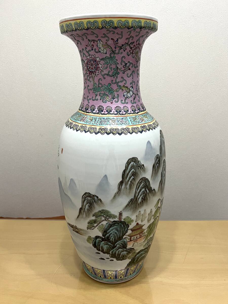 中国美術 粉彩唐子花瓶 高さ20.2㎝ トヒニト 東な6-1214☆2F 中国美術 粉彩唐子花瓶 高さ20.2㎝ トヒニト 東な6-1214☆2F