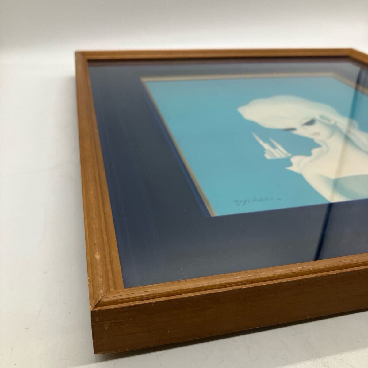 T.yukawaサイン入り 湯川輝義 水晶 貴石画 美人 綺麗 絵画 ホット セールの通販 水晶 T.yukawaサイン入り湯川輝義 貴石画