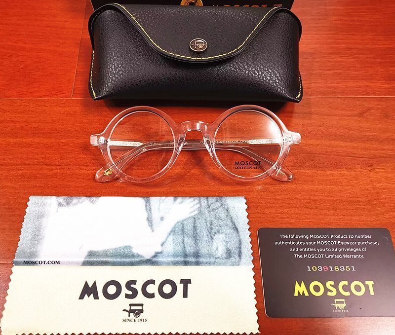 名作モデル☆新品☆ MOSCOT ZOLMAN ゾルマン 丸い眼鏡 メガネフレーム ブラック? セレブ愛用モデル?クリア