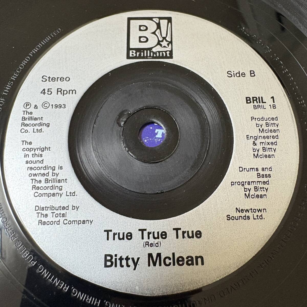 Bitty Mclean - It Keeps Rainin' / True True True // Brilliant! 7inch / AA5818