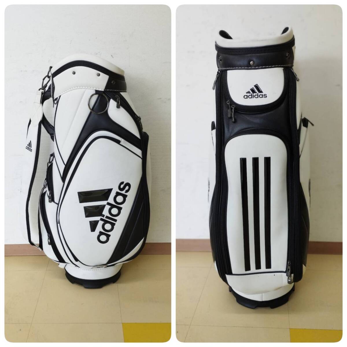 25博/A049652-1/OT3000/V065-509/【名古屋】アディダス adidas ゴルフバッグ/キャディバッグ フードカバー付