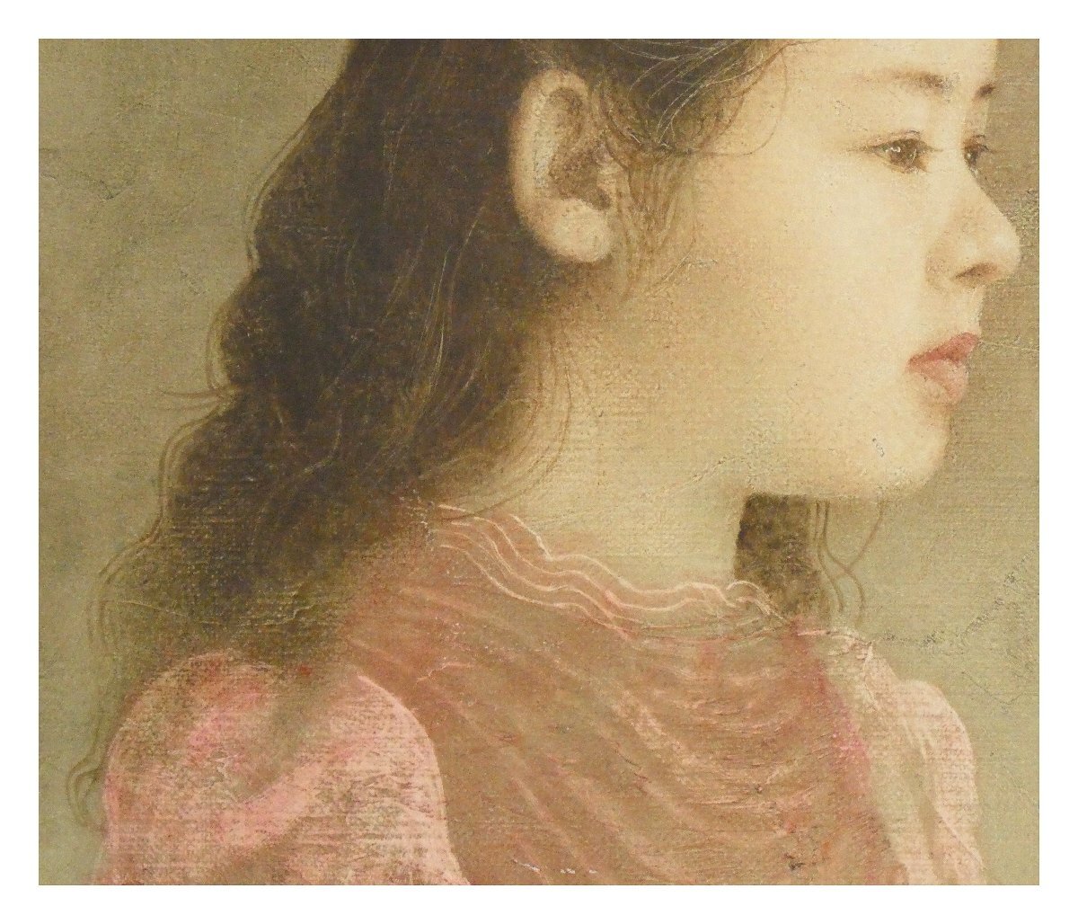 祥【真作】藤井勉「遠(yuǎn)い峰」油彩F4號(hào) サイン有 秋田出身 ホキ美術(shù)館 安井賞展佳作賞 直筆 一點(diǎn)もの 少女で人気の作家【ギャラリー祥】