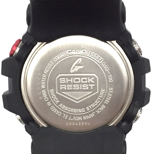  Casio GSG-100ji- амортизаторы G-SHOCK радиоволны солнечный мужские наручные часы черный модные аксессуары работа CASIO QH064-230