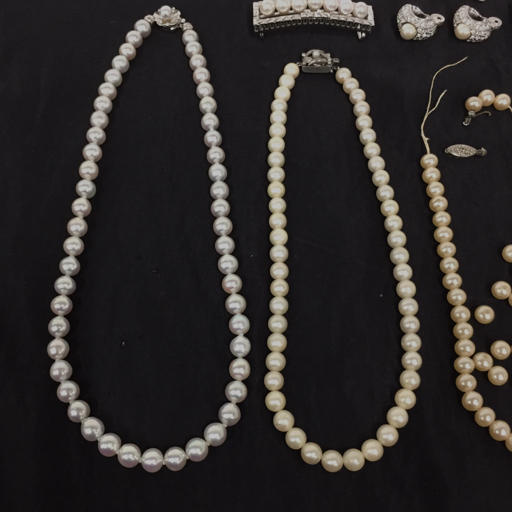 1円 タサキ 金具 Pt900 パール イヤリング 他 ネックレス 等 イミテ 含 アクセサリー 総重量約162.5g まとめ A18560