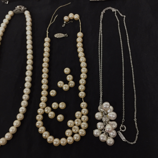 1円 タサキ 金具 Pt900 パール イヤリング 他 ネックレス 等 イミテ 含 アクセサリー 総重量約162.5g まとめ A18560