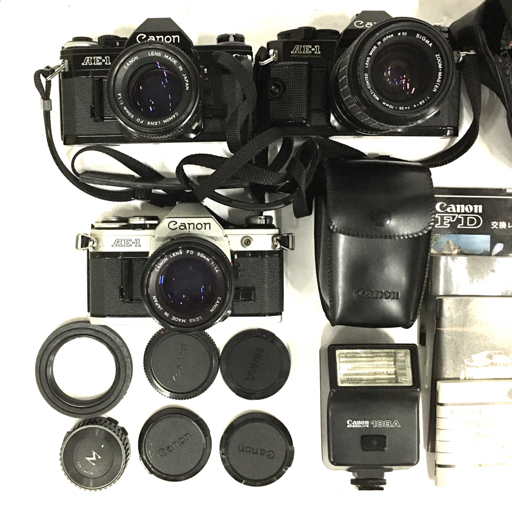 1円 Canon AE-1 AE-1 PROGRAM 含む フィルムカメラ 3點 光學(xué)機器 まとめセット 現(xiàn)狀品