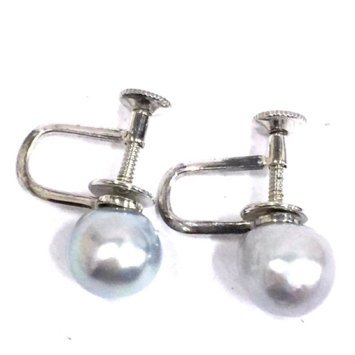 1円 ミキモト 金具 SILVER パール イヤリング 他 ネックレス 含 アクセサリー 総重量約33.2g 計(jì)2點(diǎn) セット A18730