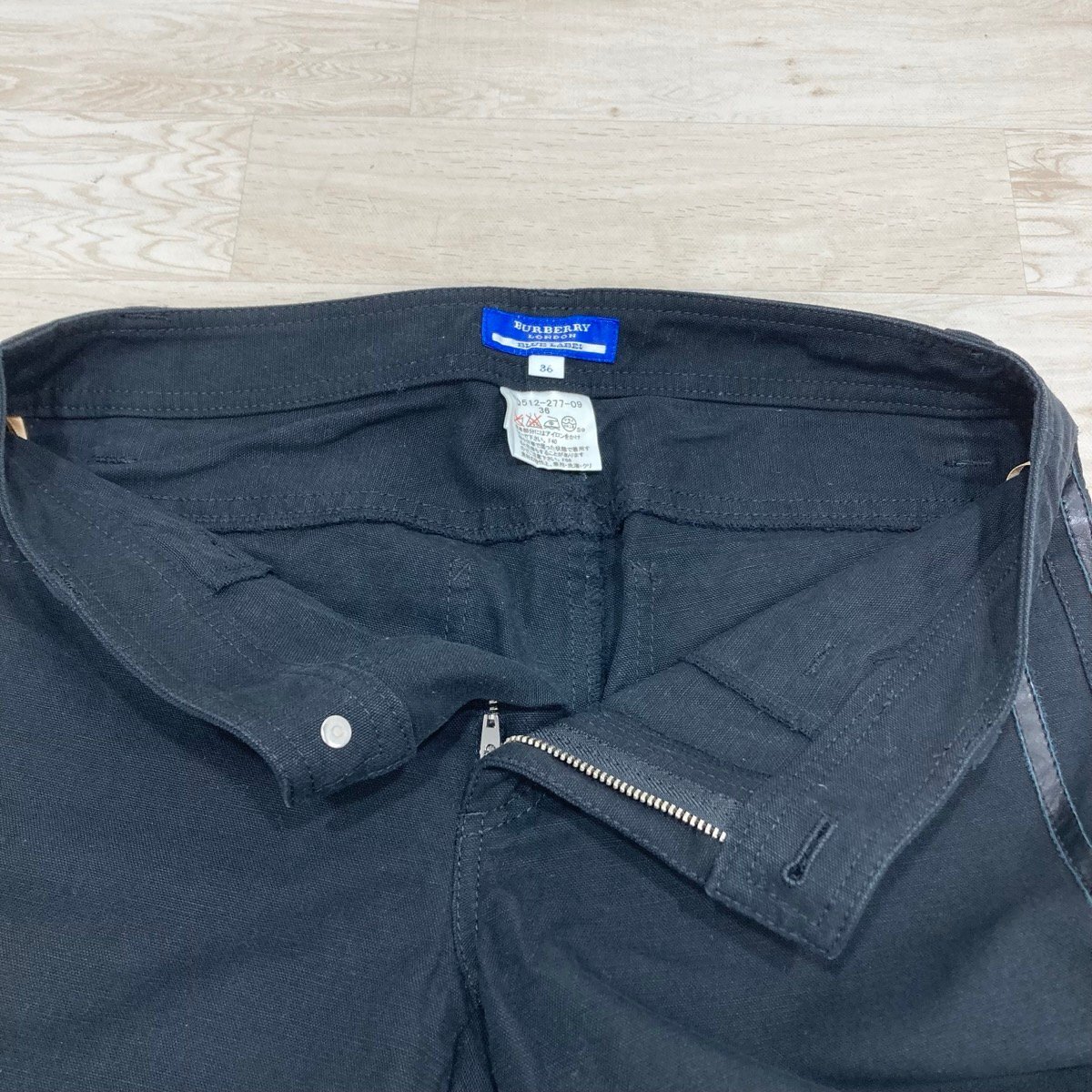 BURBERRY BLUE LABEL バーバリー ブルーレーベル クロップドパンツ サイズ36 レディース[F5203]