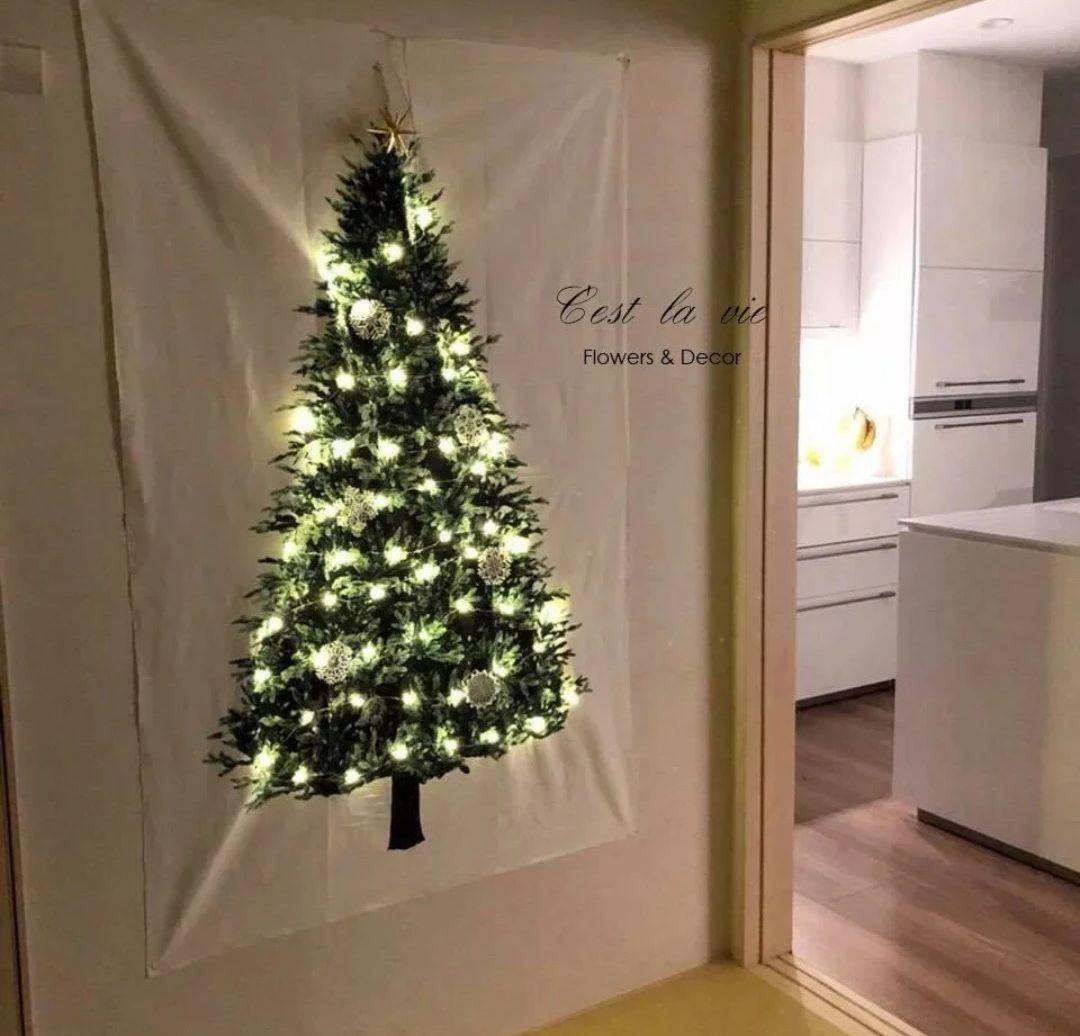 【クリスマス】ツリー タペストリー 北歐 壁掛け リビング 部屋 インテリア