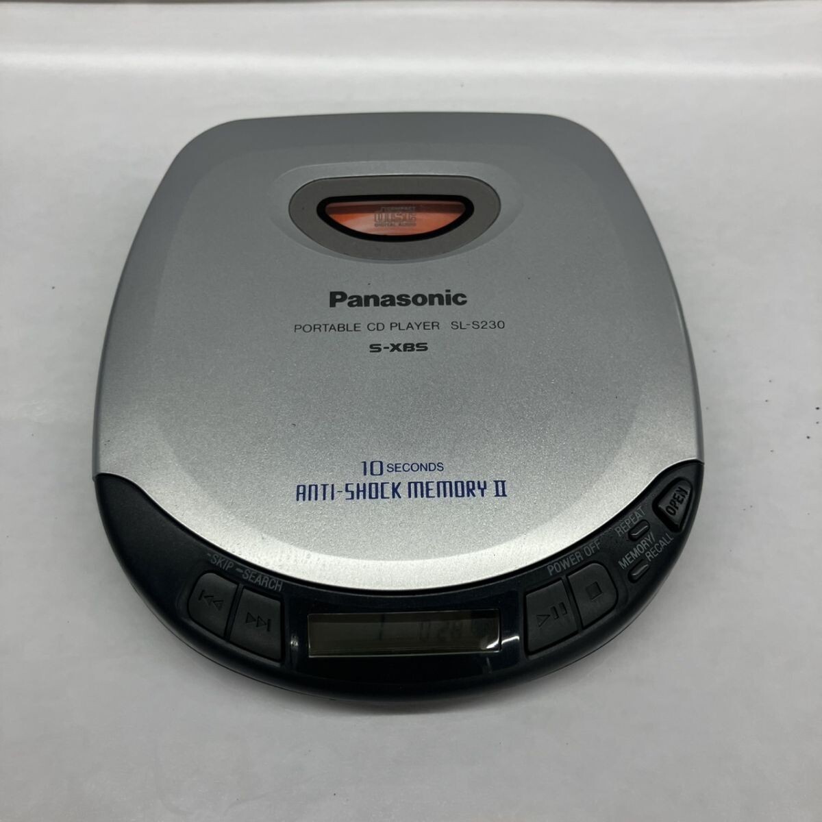D503-I57-4392◎ Panasonic SL-S230 ポータブルCDプレイヤー ケース付き 通電確認(rèn)済み FE