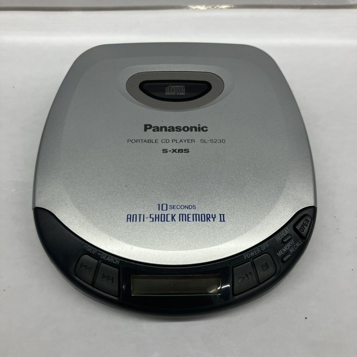 D503-I57-4392◎ Panasonic SL-S230 ポータブルCDプレイヤー ケース付き 通電確認(rèn)済み FE