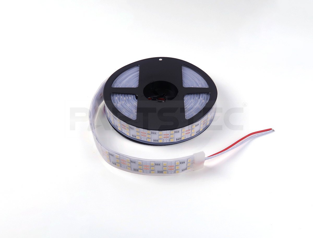 12V 5M LED テープライト ホワイト 白 SMD5050 3列発光 900連 防水 劣化防止 カバー カット 切斷可 蛍光燈 トラック 船舶 /146-38