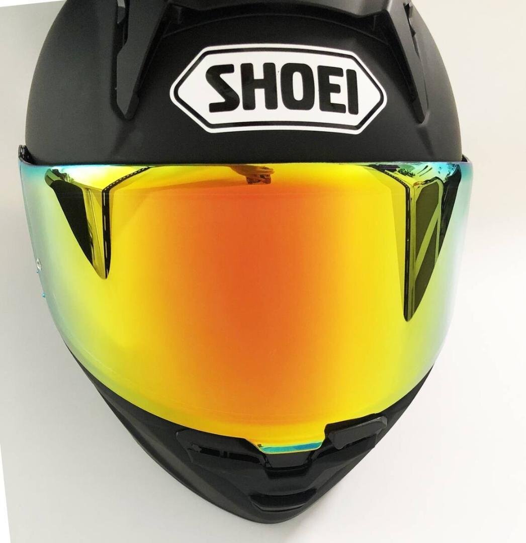 SHOEI Z-8/X-15対応 ミラーシールドレッド&ゴールド