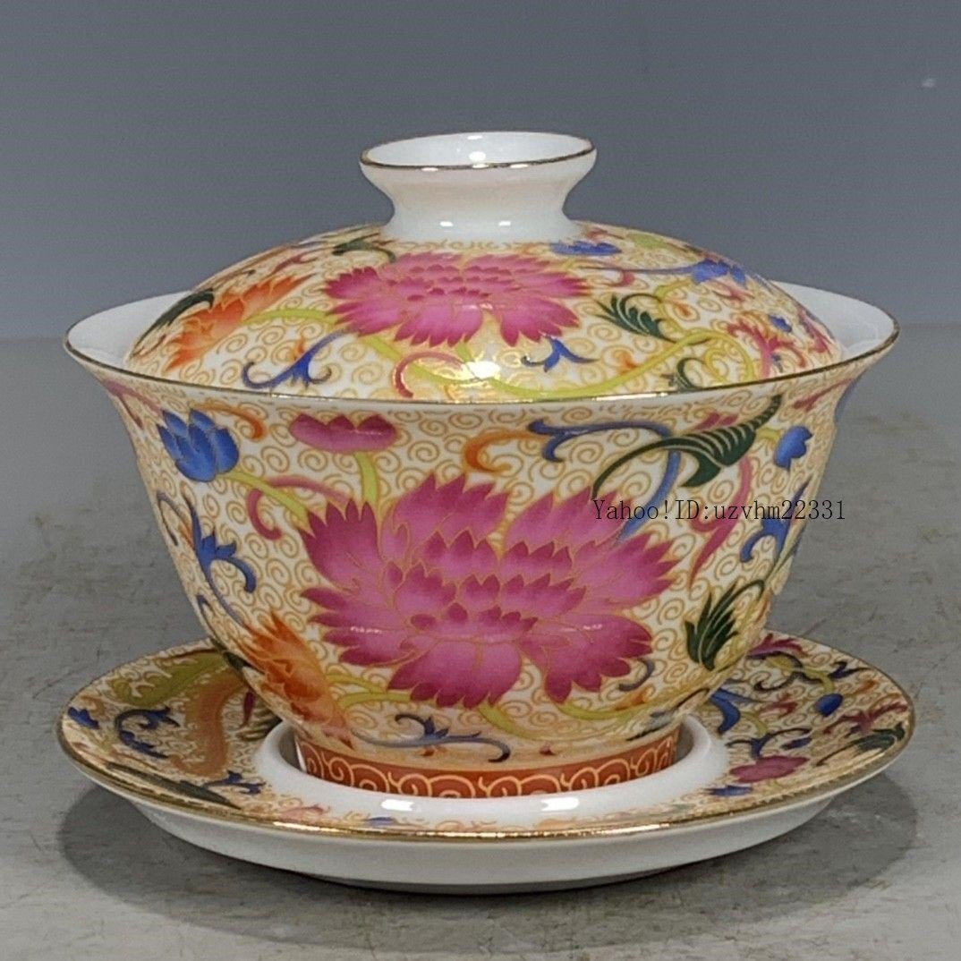 大清乾隆鳳紋三才蓋碗 景徳鎮 陶磁器 装飾品 現代工芸品美術品 置物 大清乾隆鳳紋三才蓋碗 景徳鎮 陶磁器 装飾品 工芸品美術品 収蔵