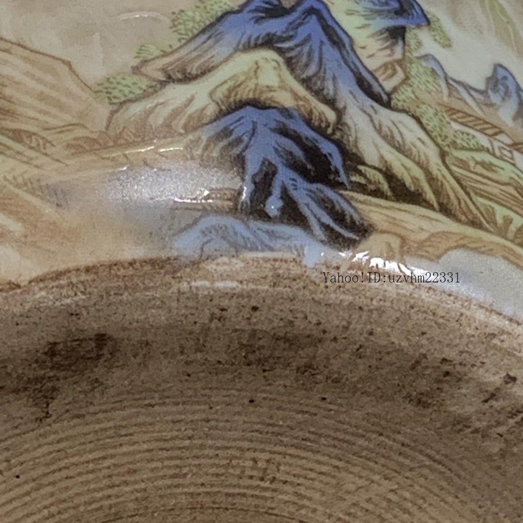 大清同治粉彩山水図提梁壺 景徳鎮(zhèn) 陶磁器 裝飾品 現(xiàn)代工蕓品美術(shù)品 置物