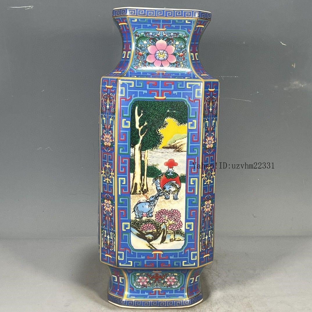 五彩花鳥紋賞瓶 景徳鎮 陶磁器 装飾品 現代工芸品美術品 置物 五彩花鳥紋賞瓶 景徳鎮 陶磁器 装飾品 現代工芸品美術品