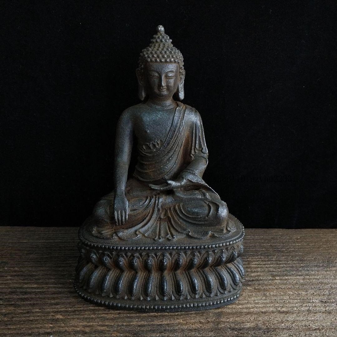 鉄器 鉄仏 釈迦牟尼坐像 工芸品 美術品 置物 鉄器 鉄仏 釈迦牟尼坐像 工芸品 美術品 置物