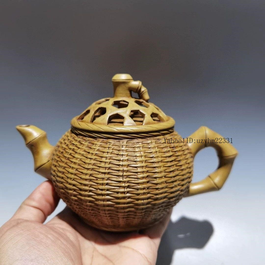 紫砂壷 宜興 竹筐壺 泡茶壺 茶器 清