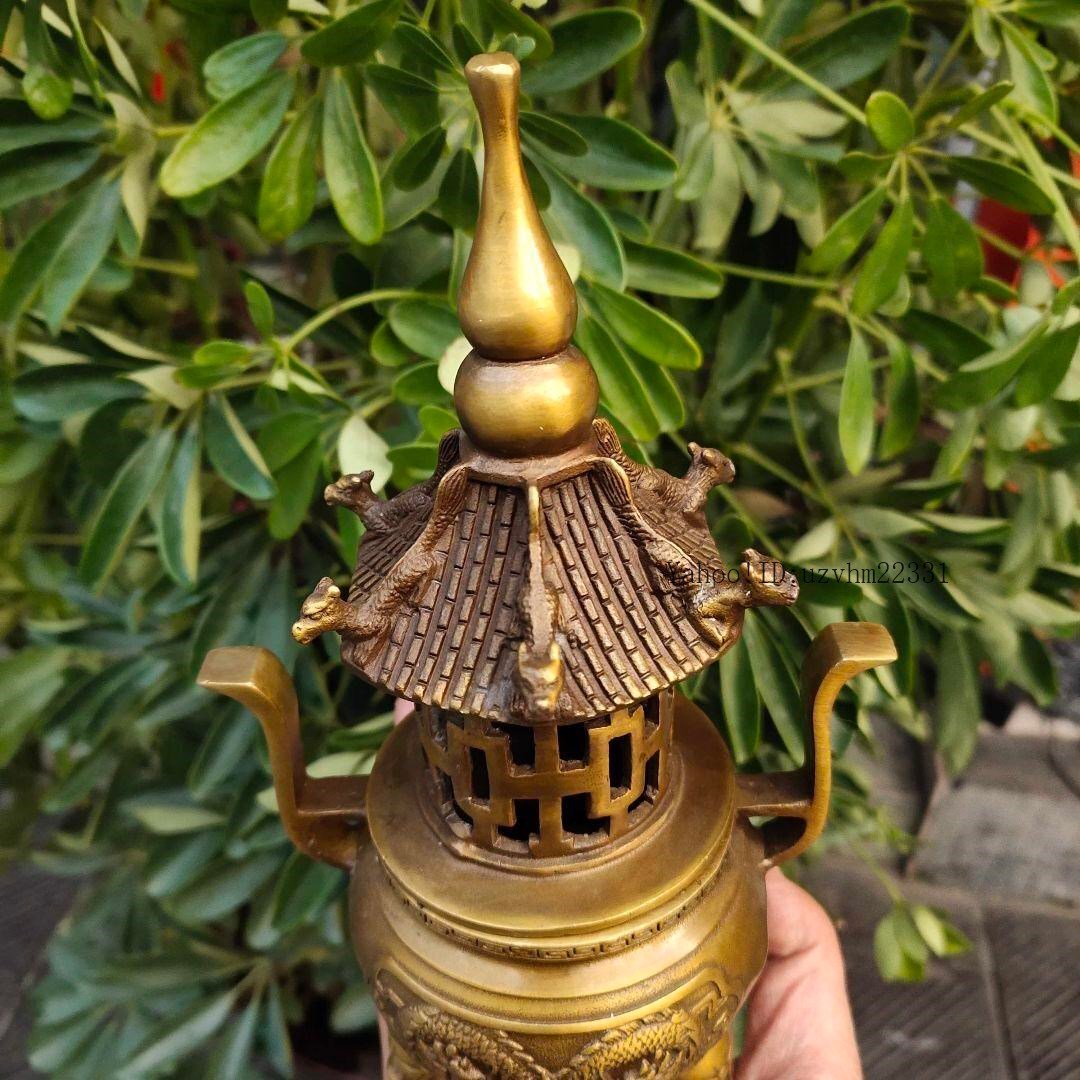 純銅製塔炉  細工 茶道具  工芸品 美術品 置物 純銅製塔炉 細工 茶道具 工芸品 美術品 置物