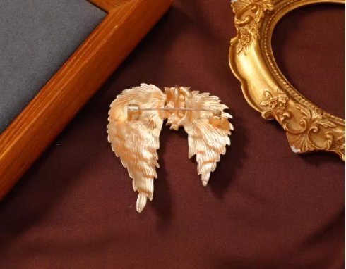  металлик чувство есть перо . Swarovski камень . орнамент .. брошь China способ атмосфера есть, коврик . золотой цвет ангел перо букет булавка брошь 1.0