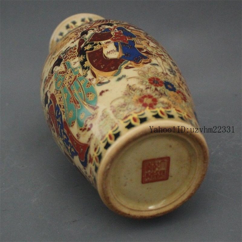 パステル仕女人物六方徳利 茶壺 景徳鎮 陶磁器 装飾品 現代工芸