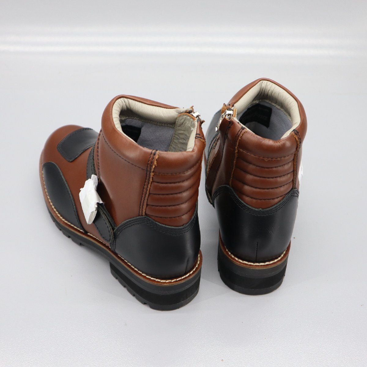 ★38104 DAYTONA デイトナ DS-002AA シャーリングライドブーツ フルグレインレザー サイドジップ /ブラウンブラック 24.0 250509RE0160_画像3
