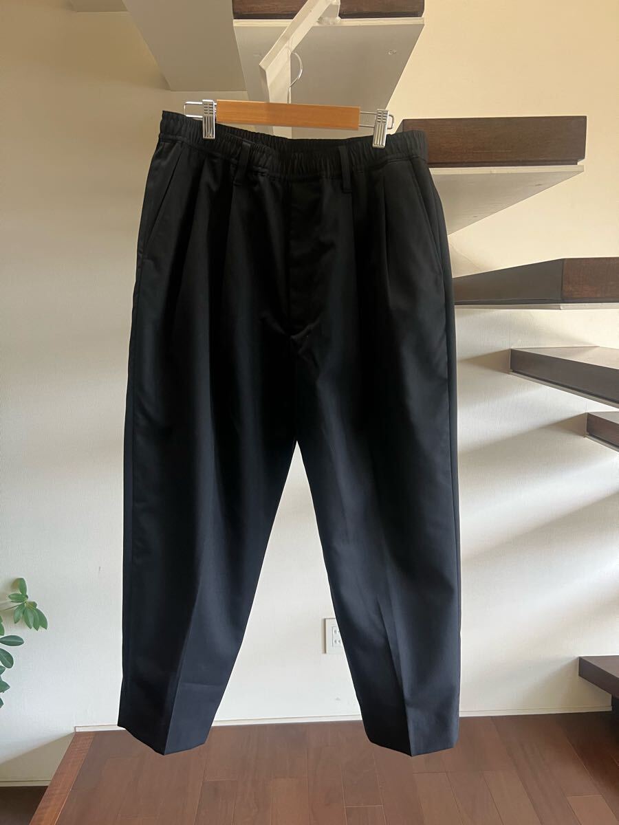 美品 N.Hoolywood(エヌハリウッド) 2023AW WIDE TAPERED EASY SLACKS ブラック_画像1