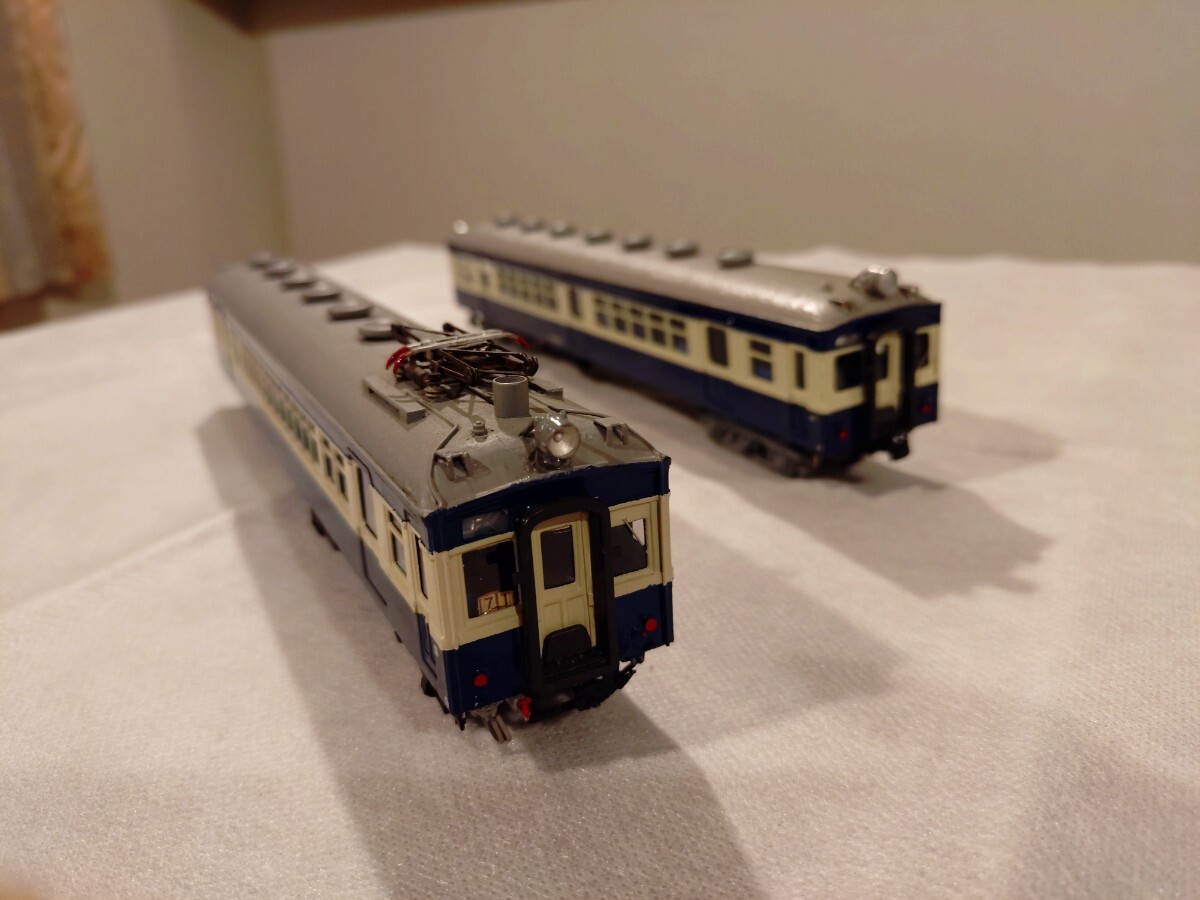 鉄道模型 HOゲージ ロコモデル 國電 クモハ43形(43-009 モーター付き) クハ68(68-418 モーター無し) 2両セット