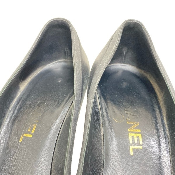 シャネル CHANEL パンプス 35 1/2C G26728 - レザー 黒 レディース 靴