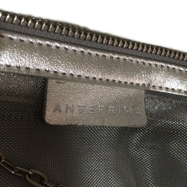 アンテプリマ ANTEPRIMA ハンドバッグ - レザー シルバー メッシュ/チェーンハンドル 美品 バッグ