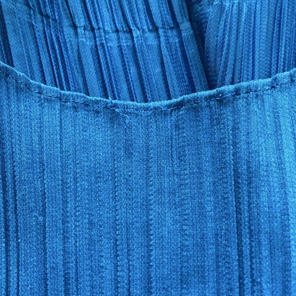 プリーツプリーズ PLEATS PLEASE 半袖カットソー サイズ3 L - ブルー レディース クルーネック/プリーツ 美品 トップス